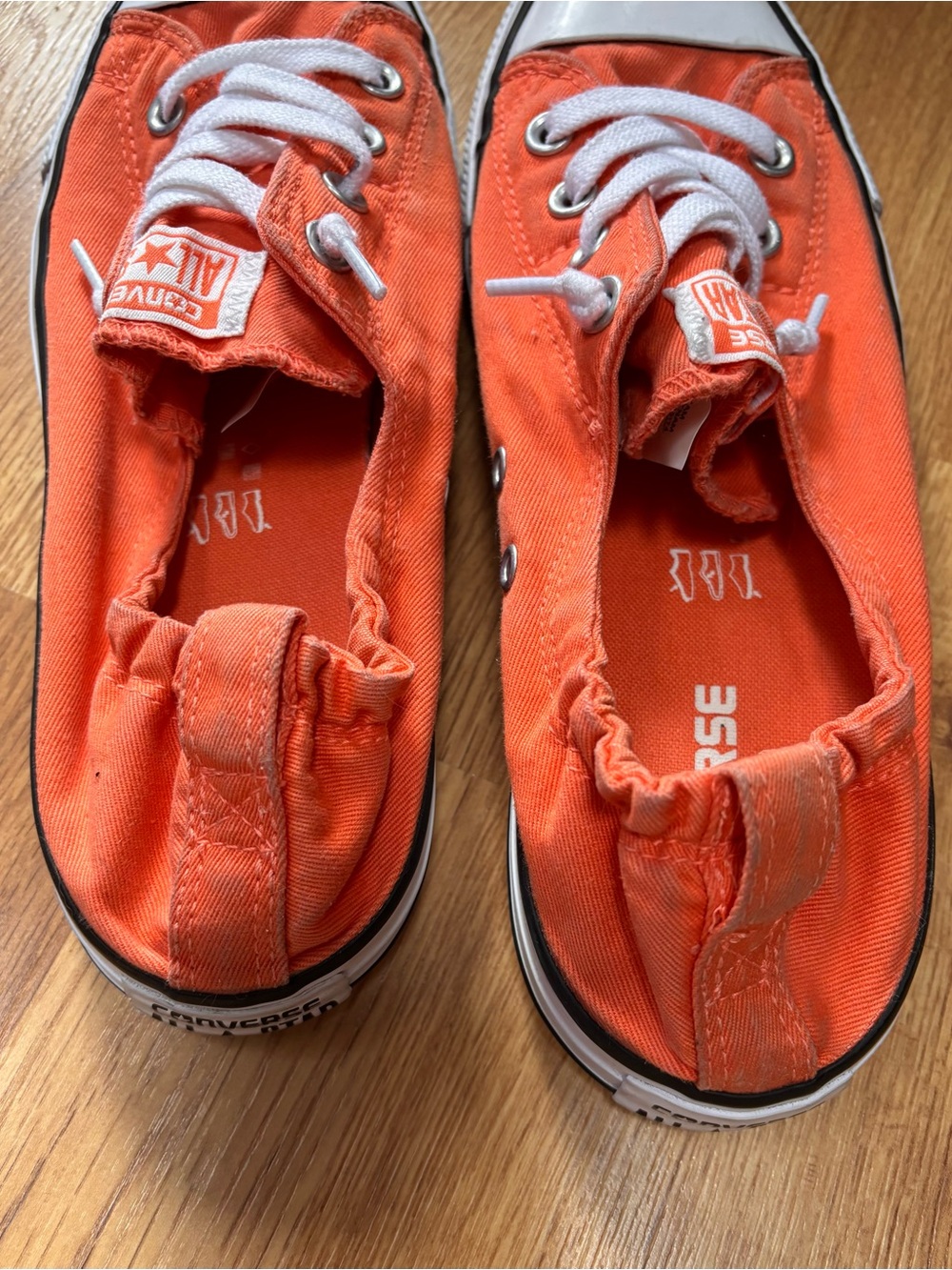 Converse Chuck Taylor All Star Canvas Slip On Orange Women’s Size 10 - Picture 3 of 9